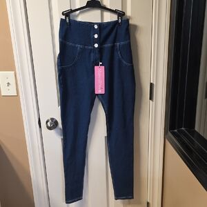 High Rise Dark Blue Jeans